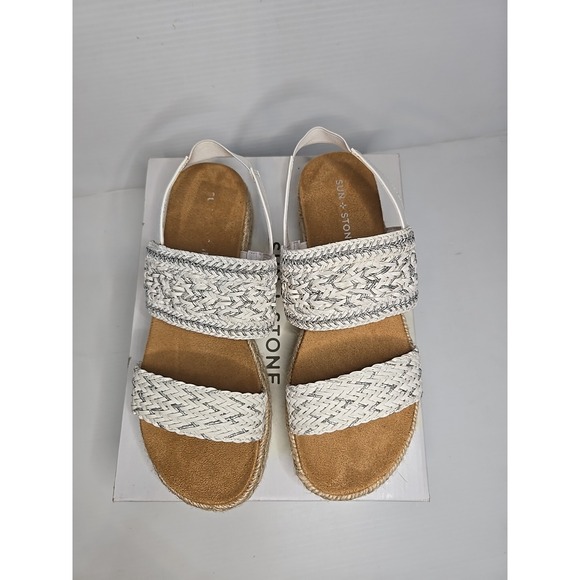 White Cross Shoes - Sun Stone Karli White 9 M Sandals Womens Shoes